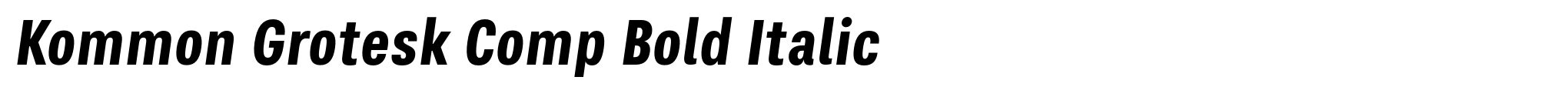 Kommon Grotesk Comp Bold Italic image